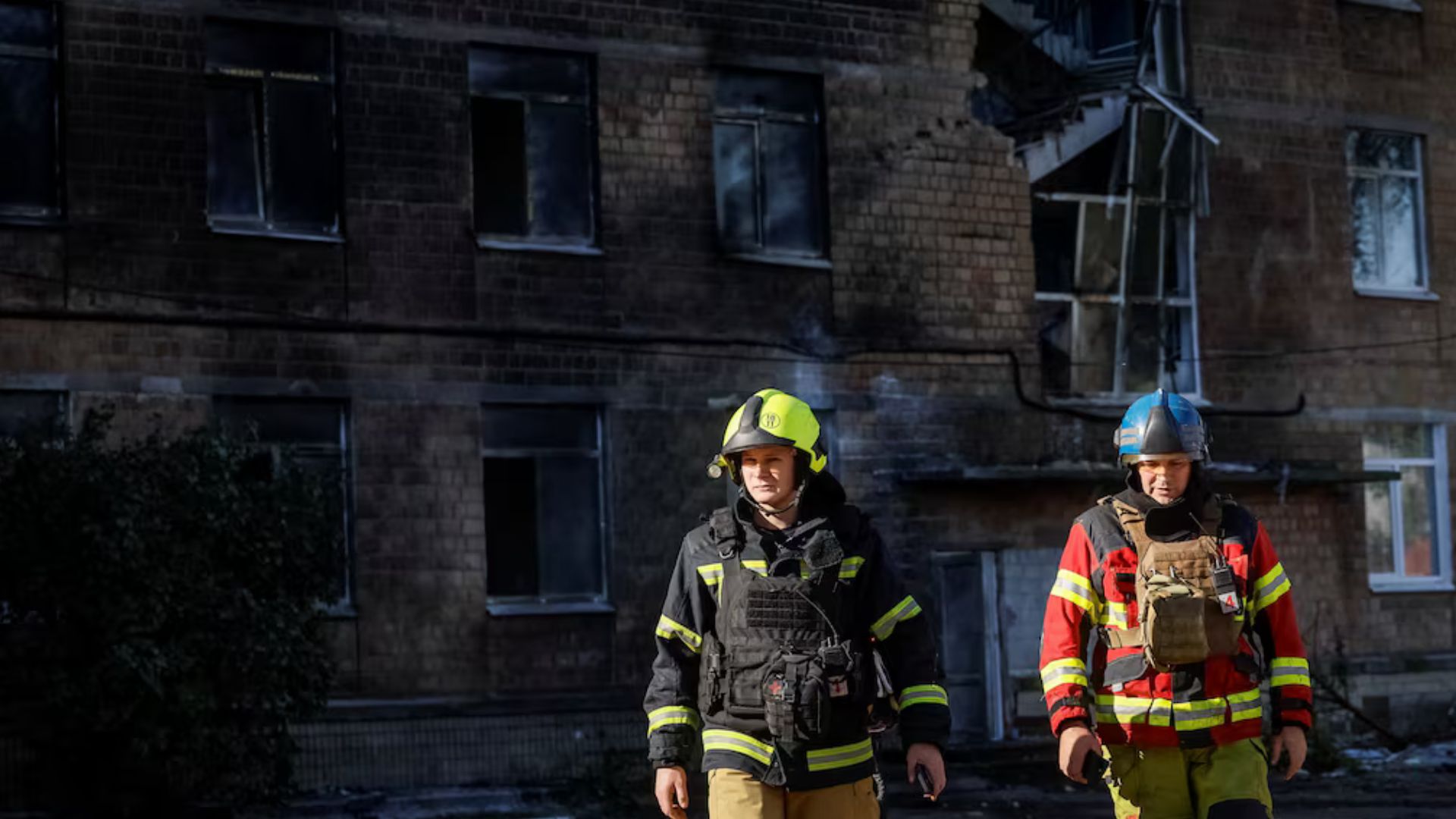 Russian Drone Hits Kyiv School as More Than 100 Students Take Shelter